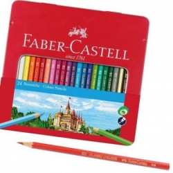 FABER CAJA METAL 24 LAPICES...