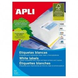 APLI ETIQUETAS BLANCAS A4...