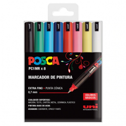 UNI POSCA ESTUCHE 8 PZAS...