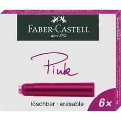 FABER CAJITA 6 CARTUCHOS ROSA