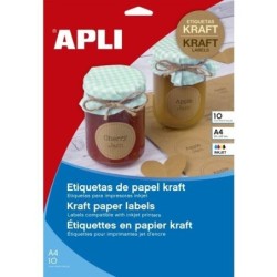 APLI ETIQUETAS INKJET KRAFT...