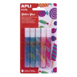 APLI PACK 5 GLITTER GLUE...